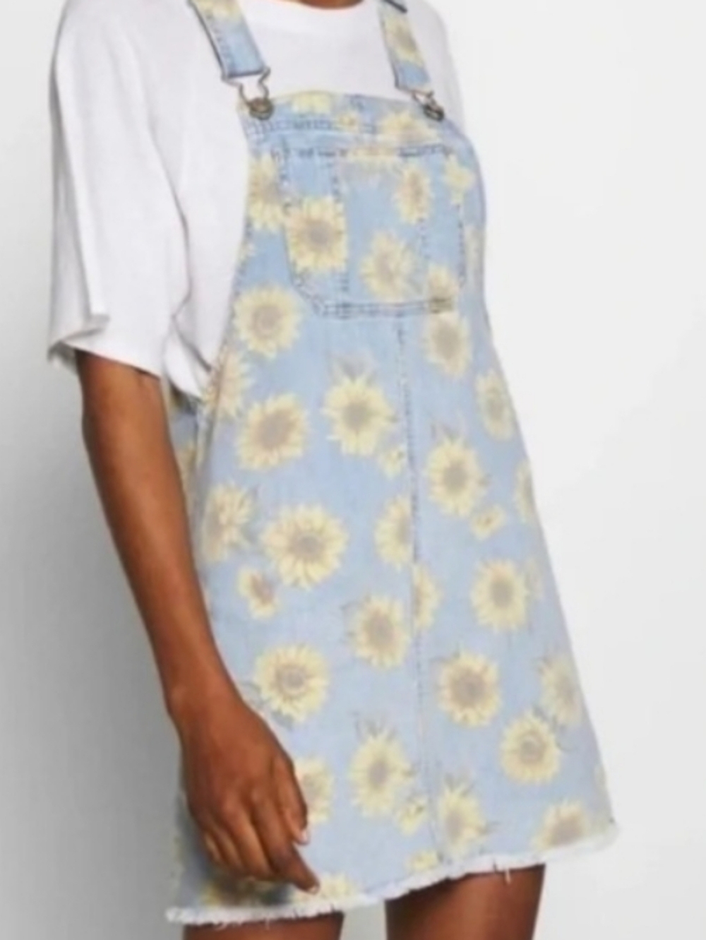 American Eagle Dress Denim Overall Sunflower EUC Size‎ XS